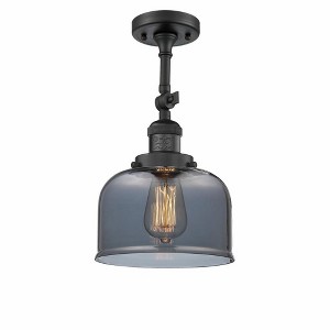 Bell - 1 Light Semi-Flush Mount In Industrial Style-14 Inches Tall and 8 Inches Wide - 1 of 1