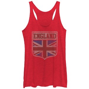 Women's Lost Gods England Union Jack Crest Racerback Tank Top - 1 of 3