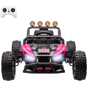 24V Kids Electric UTV, Kids Ride-on Toy Vehicle, 130W Powerful Electric Vehicle with Remote Control, LED Lights, Shock Absorber, Music - 1 of 4