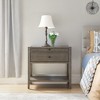 Vynxaria Sunveil 1-Drawer Nightstand - Weathered Gray, French Dovetail Drawer, Pull-Out Tray, Open Shelf, No Assembly Required - 2 of 4