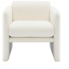 CAVINAS Modern Arm Chair with Wavy Arms,Sitting Chair with High-Density Foam,Plush Teddy Fabric Accent Chair for Living Room,Bedroom,Office - 2 of 4