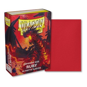 DRAGON SHIELD 5 Packs Dragon Shield Matte Mini Japanese Ruby 60 ct Card Sleeves Value Bundle! - 1 of 3