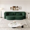 NicBex Modern Floor Sofa Bed with 2 Pillows, Foldable Sleeper Sofa, Teddy Fabric Convertible Sofa, Space-Saving Couch for Living Room, Loveseat Sofa - 2 of 4