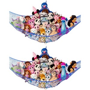 Lilly's Love Large Stuffed Animal Hammock, Hanging Organizer, Stuffed Animal Storage, 2 Packs - 1 of 4