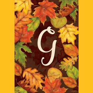 Briarwood Lane Fall Garden Flag 12x18 For Outdoor Fall Leaves Monogram Letter G For Fall Garden Flag Flags For Outside - 1 of 4