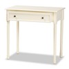 Mahler Wood 1 Drawer Console Table White - Baxton Studio: Entryway Storage, Traditional Style - 3 of 4