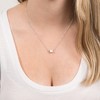 Pavilion Gift Company - Liza Birthstone October White Opal - 17"-18.5" Necklace with 0.25" Crystal Pendant made from Austrian Crystals - Necklaces - 4 of 4