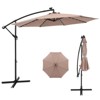 Costway 10 Ft Patio Solar LED Offset Umbrella 40 Lights Crank Cross Base - image 2 of 4