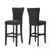 2pcs Fabric and Wooden Counter Heighe Barstools for living room-Christopher Knight Home - 2 of 4