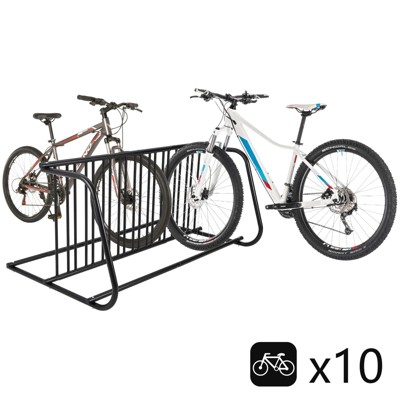 Commercial Bike Rack Garage, Grid Bike Rack in Ground, 10-Bike Capacity Dual Sided Bicycle Storage Stand Parking Stand for Garages, Stores