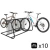 WhizMax Commercial Bike Rack Garage, Grid Bike Rack in Ground, 10-Bike Capacity Dual Sided Bicycle Storage Stand Parking Stand for Garages, Stores - image 4 of 4