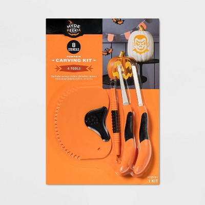 8 Stencil/4 Tool Easy Grip Halloween Pumpkin Carving Kit - Hyde & EEK! Boutique™