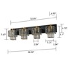 LLHZSY 3/4/5-Lights Modern Dimmable Glam Crystal Bathroom Vanity Lights - Black & Gold-New 2-Tiers Crystal Square Lamp Shade - 4 of 4