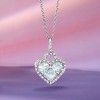 Ross-Simons 1.80 ct. t.w. Aquamarine and .20 ct. t.w. Diamond Heart Pendant Necklace in Sterling Silver - 3 of 4