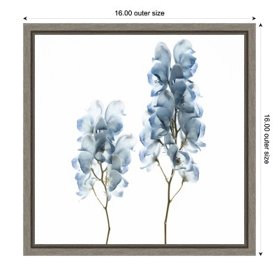Blue Flower Still Life Framed Canvas Wall Art