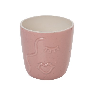 Totalee Gift Pink Face Planter Ceramic Pink