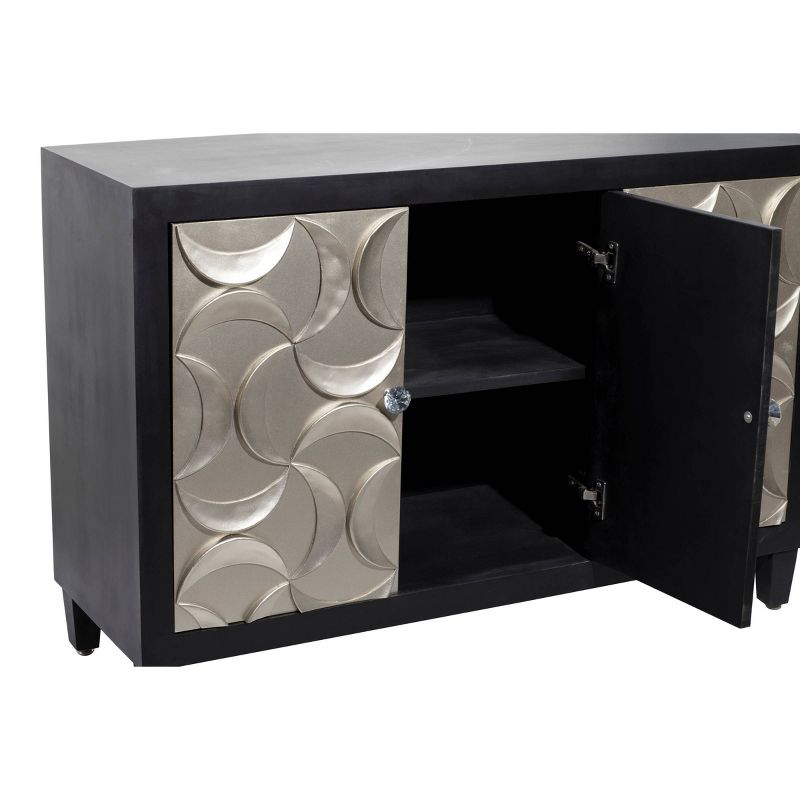 Modern Wood Rectangle Cabinet Black - Olivia &#38; May, 3 of 12