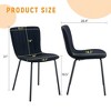FURNIinspire Dining Chairs A Pack Of 4 Luxury Dining Chairs For Dining Room, Metal Legs Dining Chairs With PU Cushion, Black, 20"*16"*31" - 3 of 4