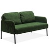XIYUYEU Loveseat Sofa Comfy 2 Seater Upholstered Fabric Small Couches for Bedroom, Apartment, Green - 2 of 4