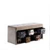 Ore International Velour Multi - Purpose Storage Bench Beige: Cotton Upholstered, MDF Frame, Dry Dust Care - 4 of 4