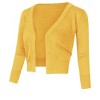 Women’s Cropped Cardigan 3/4 Sleeve Bolero Shrug for Dresses Lightweight Open Front Button Down Sweater - 2 of 4
