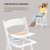 VINGLI Resin Folding Chairs with Cushion, Foldable Plastic Chair with Comfortable Padded Seats, Perfect for Event Party Indoor Outdoor, White, 4 PC - 4 of 4