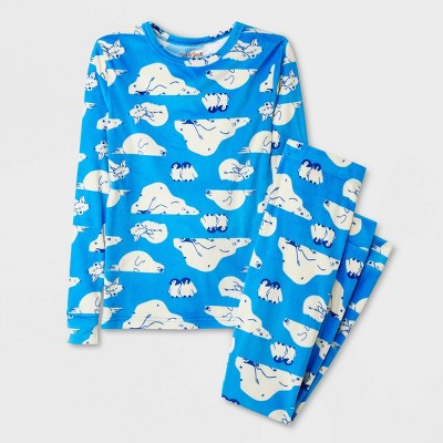 Boys' 2pc Long Sleeve Pajama Set - Cat & Jack™ Blue XL