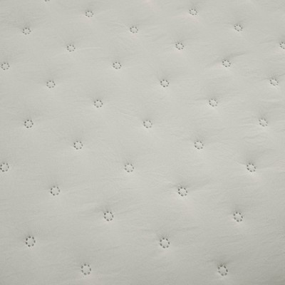 Light Gray King Microfiber Reversible Quilt Set with Ruffles