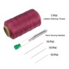 Unique Bargains Wear-Resistant Polyester Embroidery Waxed Thread with Needles - 3 of 4