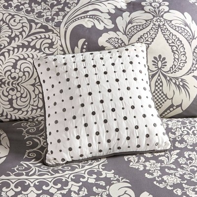 Madison Park 7pc Queen Adela Printed Comforter Bedding Set Slate: Includes Bed Skirt & 3 Decorative Pillows — фото 7