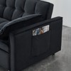 Corduroy Sofa Bed Button Tufted Backrest Convertible Couch for Living Room Apartment Bedroom - 3 of 4