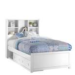 Twin Caspian Bookcase Bed with Storage Unit White - Hillsdale Furniture