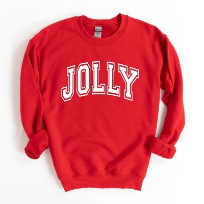 Simply Sage Market Women's Graphic Sweatshirt Jolly Varsity Thick Outline