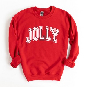 Simply Sage Market Women's Graphic Sweatshirt Jolly Varsity Thick Outline - 1 of 4