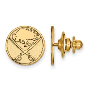Black Bow Jewelry 14k Yellow Gold Buffalo Sabres NHL Pin - 1 of 3