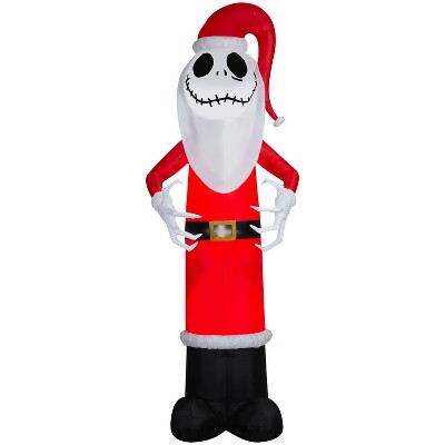 Gemmy Giant Christmas Inflatable Jack Skellington in Santa Outfit, 10 ft Tall, Multi