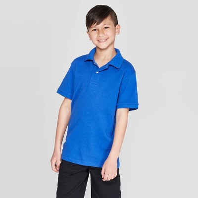 boys blue polo shirt