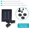 Sunnydaze Outdoor Solar Powered Water Pump and Panel Bird Bath Fountain Kit with Battery Pack and LED Lights - 65 GPH - 47" - 3 of 4
