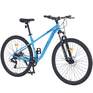 Whisen 29” Suspension Mountain Bike with 8-Speed Rear Derailleur, Front Suspension, Steel Frame - 1 of 4