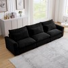 Corduroy Deep Seat 3-Seater Sofa with Wide Seat and 3 Waist Pillows for Living Room or Bedroom - 3 of 4