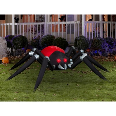 Gemmy 14.5 Foot Black and Red Spider Fire and Ice Projection Light Up Halloween Inflatable Lawn Decoration