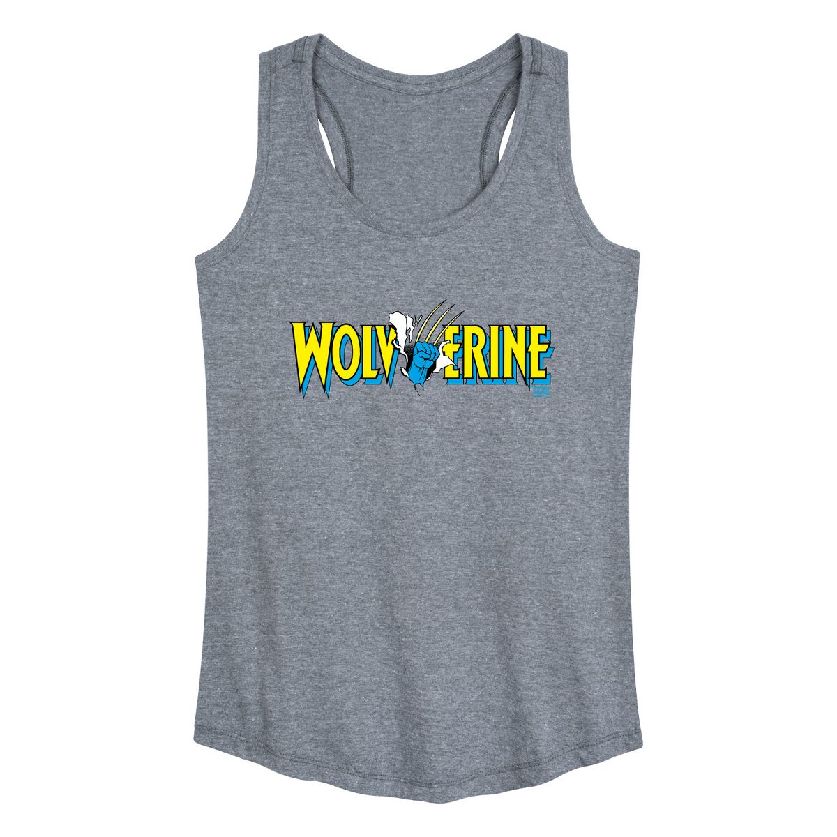 Women's - Marvel - Wolverine Claw Logo Horizontal Chest Graphic Racerback Tank - thumbnail 5
