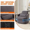 MOONMISS 360 Degree Swivel Barrel Chair,Comfy PU leather Round Accent Sofa Chair,Leisure Arm Chair for Nursery,Hotel,Bedroom,Office - 4 of 4