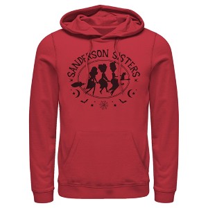 Men's Disney Hocus Pocus Sanderson Sisters Broom Silhouette Pull Over Hoodie - 1 of 3