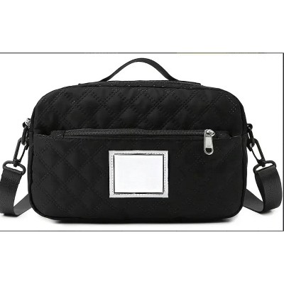 MaseiKar Three-dimensional Diamond Patterned Small Square Tote, Casual Commuting Shoulder Bag with Dry Wet Separation & Double-sided Pockets,