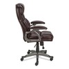 Alera Alera Birns Series High-Back Task Chair, Supports Up to 250 lb, 18.11" to 22.05" Seat Height, Brown Seat/Back, Chrome Base - image 3 of 4