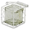 Cheung's Belen Square Glass Jar in White Wire Basket - Small - 4 of 4