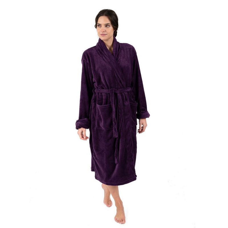 Leveret Womens Fleece Robe, 1 of 4