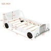 Sapphtopaz Car-Shaped Bed Frame for Kids with Headboard Platform Bed with Wheels and Slats for Boys & Girls, Bedroom, Nursery - 4 of 4
