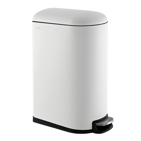 Happimess Roland Mini 2.6-gallon Step-open Trash Can, White : Target